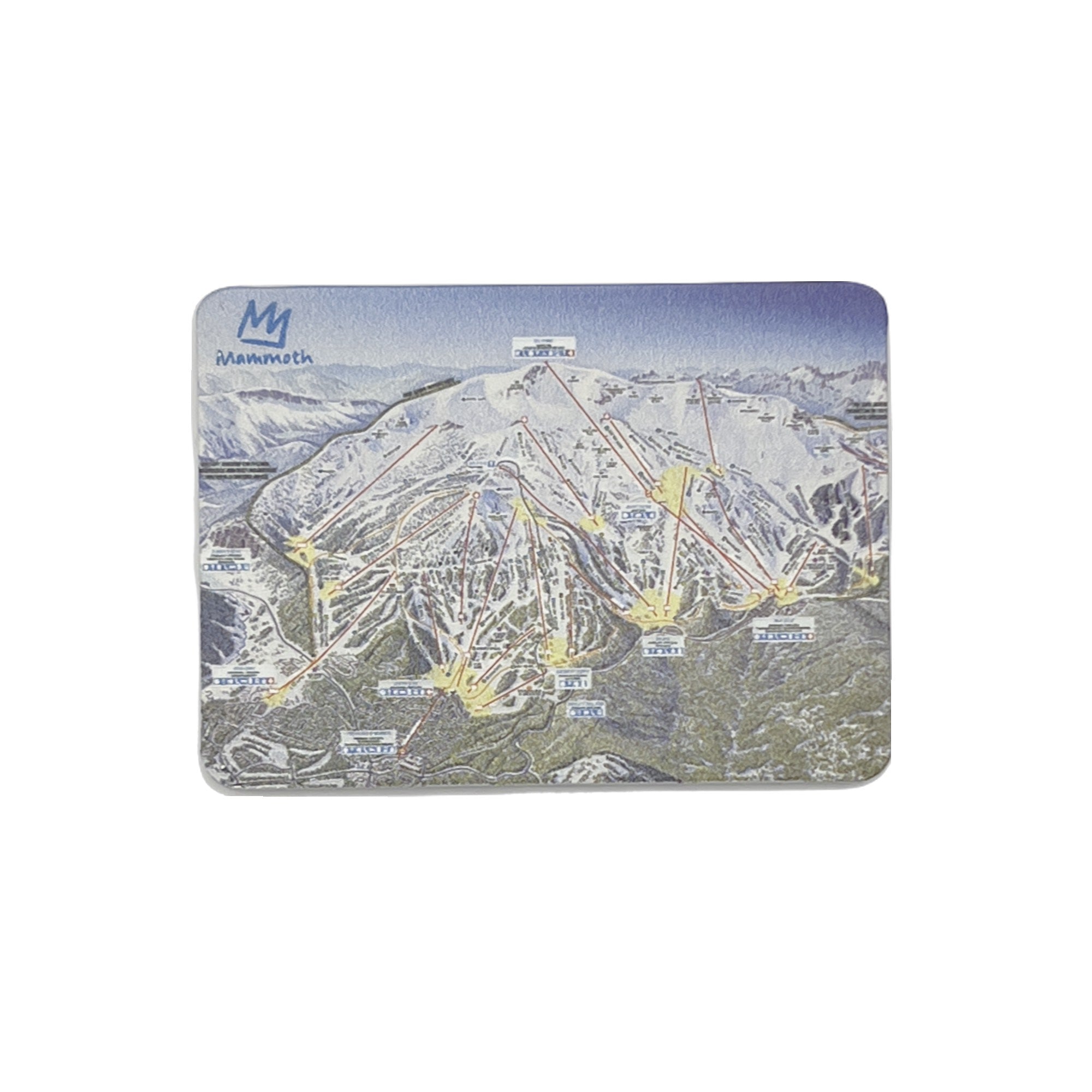 MAMMOTH RAISED TRAIL MAP MAGNET