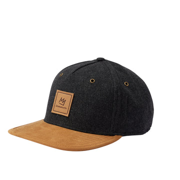 WOOL LEATHER SQUARE PATCH CAP