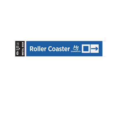 ROLLER COASTER 3X15 METAL SIGN