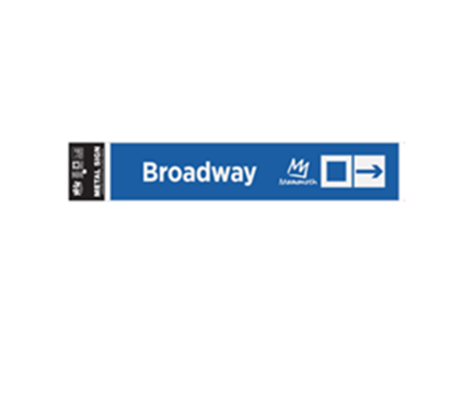 BROADWAY 3X15 METAL SIGN