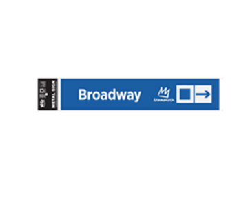 BROADWAY 3X15 METAL SIGN