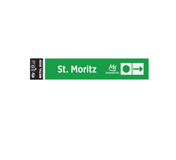 ST MORTIZ 3X15 METAL SIGN